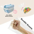 EKAPACKAGING Clear 8x11Inches 50Pcs Twist Ties Flat Bottom Gusset Cellophane Bags Candy Party Favor Gift Mugs Treats Cookie Goodie Bags Gift Basket Wrapping for Birthday Party, Easter, Mothers Day - Image 5