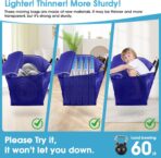BlissTotes 6 Pack Moving Bags with Clear Window, Storage Bags with Strong Carrying Handles & Zippers,Large Packing Bags for Saving Space, Alternative to Moving Boxes(Blue,24 Gallon) - Image 4