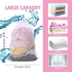 Berlune 30 Pack Large Mesh Laundry Bags, 24 x 36 Inch Bulk Wash Set with Drawstring for Commercial Use, Dorms, Vacation Rentals, Laundromats, Apartments & Facilities(White) - Image 3