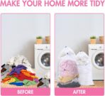 Berlune 30 Pack Large Mesh Laundry Bags, 24 x 36 Inch Bulk Wash Set with Drawstring for Commercial Use, Dorms, Vacation Rentals, Laundromats, Apartments & Facilities(White) - Image 6