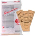 Kirby Generation 3 G3 197289 Disposable Brown Filter Bags 3 Pack - Image 3