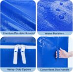 BALEINE 6-Pack Oversized Moving Bags with Reinforced Handles, Heavy-Duty Storage Tote for Clothes, Moving Supplies (Royal Blue, 6-Pack) - Image 8