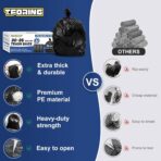 30-35 Gallon Trash Bags Heavy Duty 1.5 Mil - 35" x 37" 100 Count Large Black Garbage Bags 30+ Gallon Strong Plastic Trash Can Liners for Home Kitchen Commercial Lawn and Leaf - Image 3