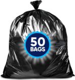 Veska 55 Gallon Trash Bags Heavy Duty, (Value-Pack 50 Count w/Ties) 55-60 Gallon Trash Bags Large Black 50-60 Gallon Garbage Liners for Lawn, Leaf, and Commercial - Image 10