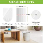 2.6 Gallon 330 Counts Strong Trash Bags Garbage Bags by Teivio, Bathroom Trash Can Bin Liners, Small Plastic Bags for home office kitchen (Clear) - Image 3