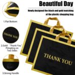 Sweetude 200 Pcs Black Thank You Plastic Shopping Bags with Handle 12 x 15 In Merchandise Boutique Bags for Small Business Gifts Stores - Image 4