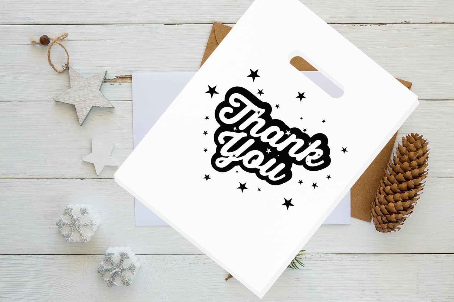 Plastic Shopping Bag for Small Business 11.8" Merchandise Bag Die Cut with Handle Store Retail - Colorful - Image 7
