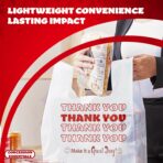 Concession Essentials Disposable & Reusable Thank You T-Shirt Bags- Pack of 50ct - Image 5