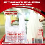 Concession Essentials Disposable & Reusable Thank You T-Shirt Bags- Pack of 50ct - Image 9