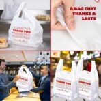 Concession Essentials Disposable & Reusable Thank You T-Shirt Bags- Pack of 50ct - Image 11