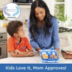 Bentgo Kids Bento-Style 5-Compartment Leak-Proof Lunch Box - Ideal Portion Sizes for Ages 3 to 7 - Durable, Drop-Proof, Dishwasher Safe, PFAS & BPA-Free & Made with Food-Safe Materials (Blue) - Image 3