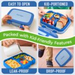 Bentgo Kids Bento-Style 5-Compartment Leak-Proof Lunch Box - Ideal Portion Sizes for Ages 3 to 7 - Durable, Drop-Proof, Dishwasher Safe, PFAS & BPA-Free & Made with Food-Safe Materials (Blue) - Image 5