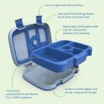 Bentgo Kids Bento-Style 5-Compartment Leak-Proof Lunch Box - Ideal Portion Sizes for Ages 3 to 7 - Durable, Drop-Proof, Dishwasher Safe, PFAS & BPA-Free & Made with Food-Safe Materials (Blue) - Image 6
