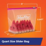 Hefty Slider Storage Bags, Quart Size, 20 Count (Pack of 9), 180 Total - Image 8
