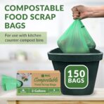Reli. Compost Bags 3 Gallon (150 Count) | ASTM D6400 | Compostable Trash Bags for Food Scraps | Small Composting Liners for Kitchen Compost Bin/Countertop Bin | Green, Eco for Food Waste, 3 Gal - Image 3