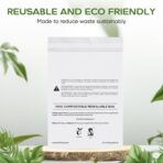 Plant-Based Cello Bags, 85 Count Compostable Storage Bags, Self-Sealing Translucent Frosted Bag for Clothes Snacks Cosmetics, Biodegradable Packaging with Resealable Closure, Small (6x9) - Image 10