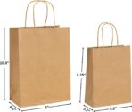 RACETOP 50 PCS Custom Kraft Paper Bags with Logo for Small Business, 8x4.5x10.8 Inch Medium Size, Personalized Gift Bags, Brown Shopping Paper bag with Handle Bulk, White Goodie Bag - Image 4