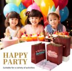 RACETOP 50 PCS Custom Kraft Paper Bags with Logo for Small Business, 8x4.5x10.8 Inch Medium Size, Personalized Gift Bags, Brown Shopping Paper bag with Handle Bulk, White Goodie Bag - Image 7