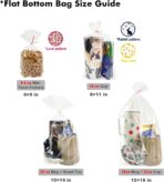 EKAPACKAGING Star Print 8x11Inches 50Pcs Twist Ties Flat Bottom Gusset Cellophane Bags Candy Party Favor Gift Mugs Treats Cookie Goodie Bags Gift Basket Wrapping for Birthday, Easter, Mothers Day - Image 7