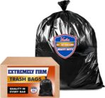 Veska 65 Gallon Trash Bags for Toter, (Value-Pack 50 Count w/Ties) Extra Large 64 Gallon Heavy Duty, 60 Gal Trash Bags Outdoor Garbage Can Liner for CustodiansExtra Large Garbage Bag 70 Gallon - Image 10