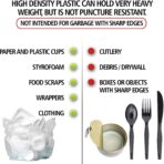 Aluf Plastics High Density Trash Bags, 16 Gallon, 1000 Count, 8 Micron (eq), 24" x 33", Clear, for Bathroom, Office, Industrial, Commercial, Janitorial, Municipal, Recycling - Image 4