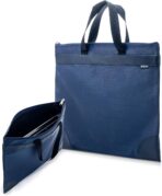 M&G 12x15 in Large Zipper Pouch with Handle, A4 Foldable Lightweight Pocket Waterproof Oxford Document Storage Bag, File Organizer for Office Travel Books Papers Filing Folder – 1 Pack (Blue) - Image 10