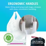 Hippo Sak - Tall Kitchen Garbage Bags with Ergonomic Handles - 13 Gallon Trash Bags - Super Strong, Patented Reinforced Bottom and Leak Proof Tall Kitchen Trash Bags - Heavy Duty Trash Bags (90 Count) - Image 4