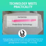 Hippo Sak - Tall Kitchen Garbage Bags with Ergonomic Handles - 13 Gallon Trash Bags - Super Strong, Patented Reinforced Bottom and Leak Proof Tall Kitchen Trash Bags - Heavy Duty Trash Bags (90 Count) - Image 7