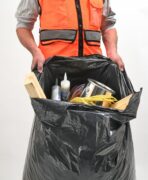 Commander 42 Gallon 4 MIL Black Heavy Duty Trash Bags - 33'' x 45'' - Pack of 32 - for Home, Kitchen, Lawn, Outdoor, Construction, & Contractor' - Image 8