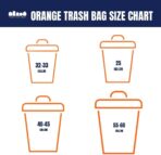 Plasticplace 55-60 gallon Trash Bags │ 1.2 Mil │ Orange Heavy Duty Garbage Can Liners │ 38” x 58” (50 Count) - Image 8