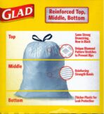 Glad Tall Kitchen Drawstring Trash Bags With Reinforcing Bands 13 Gal 60 Ct - Image 4