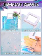 Woeoe 2 Pack Waterproof Plastic Handbag Clear Tote Bags Transparent Shopping Work Travel Tote Bags for Women - Image 7