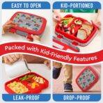 Bentgo Kids Prints Leak-Proof, 5-Compartment Bento-Style Kids Lunch Box - Ideal Portion Sizes for Ages 3-7, Durable, Drop-Proof, Dishwasher Safe, & PFAS & BPA-Free Materials (Trucks) - Image 5