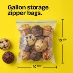 Glad Flex'N Seal Food Storage Plastic Bags, Gallon, 35 Count (Package May Vary) - Image 3