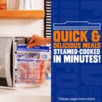 Ziploc Zip 'n Steam Food Storage Cartons for Meal Prep, Healthy Meals in Minutes, Microwave Safe, 10 Count - Image 4