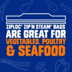 Ziploc Zip 'n Steam Food Storage Cartons for Meal Prep, Healthy Meals in Minutes, Microwave Safe, 10 Count - Image 7