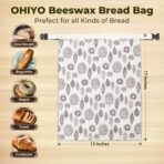 OHIYO Reusable Beeswax Bread Bags for Freezer & Refrigerator, 17"×13" Natural Beeswax-Lined Cotton Storage Bags Airtight Freshness Keeper for Homemade, Bakery Essentials (2 Pack) - Image 4