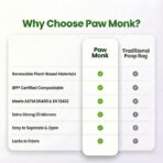 Paw Monk Certified Home Compostable Dog Poop Bags Rolls Refill-120 Bags, Extra Thick 20 Micron, Leakproof & Easy Open doggy poop bags, Unscented - Image 5