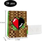 24 Packs Pixel Theme Party Gift treat Bags, Pixel Theme Birthday Party supplies - Image 3