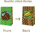 24 Packs Pixel Theme Party Gift treat Bags, Pixel Theme Birthday Party supplies - Image 4