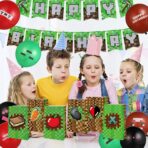 24 Packs Pixel Theme Party Gift treat Bags, Pixel Theme Birthday Party supplies - Image 6