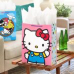 Hallmark Hello Kitty Gift Bag Bundle (2 Bags: 1 Large 13", 1 XL 15") for Birthdays, Back to School, Halloween - Image 3