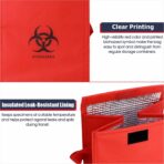 Med Specimen Transport Bag - Insulated Biohazard Cooler for Clinic and Lab, Reusable Specimen Tote with Handle, 7"L x 6"W x 10"H (5pcs) - Image 5