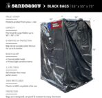 Sandbaggy Black Pallet Covers | Made in USA | Tarp Fits Large Pallets Up to 55" x 55" x 75" | Built w/ 6 Months UV Protection | Heavy Duty 1.5 Mil Thick Plastic (Pack of 4, 1.5 Mil Thick) - Image 3