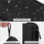 FYY Electronic Organizer, Travel Cable Organizer Bag Pouch Electronic Accessories Carry Case Portable Waterproof Double Layers Storage Bag for Cable, Cord, Charger, Phone, Earphone, Medium, Black - Image 5