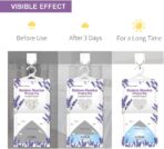 CANAGER Hanging Moisture Absorber, Lavender Vanilla Moistureproof Hanging Bag，Dehumidifier Bag (8 packs) Hanging Closet Dehumidifier Bags, Moisture Absorb 12.5 oz - Image 7