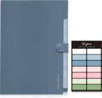SKYDUE Expanding File Organizer with 8 Pockets, Accordion File Folders with Labels, Portable Document Paper Bill Receipt Organizer, Home College School Office Supplies, Letter Size, Blue - Image 3