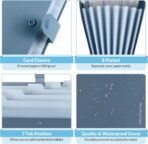 SKYDUE Expanding File Organizer with 8 Pockets, Accordion File Folders with Labels, Portable Document Paper Bill Receipt Organizer, Home College School Office Supplies, Letter Size, Blue - Image 4