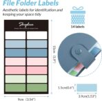 SKYDUE Expanding File Organizer with 8 Pockets, Accordion File Folders with Labels, Portable Document Paper Bill Receipt Organizer, Home College School Office Supplies, Letter Size, Blue - Image 5