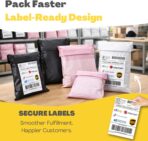 Shipping Bags (30 Pack) with Label Pouch - 8x12, 10x14 & 12x16 - Poly Mailers for Clothes, Self-Seal Plastic Mailing Envelopes - Tear & Water-Resistant Packaging Bags for Clothing, Not Padded - Image 4